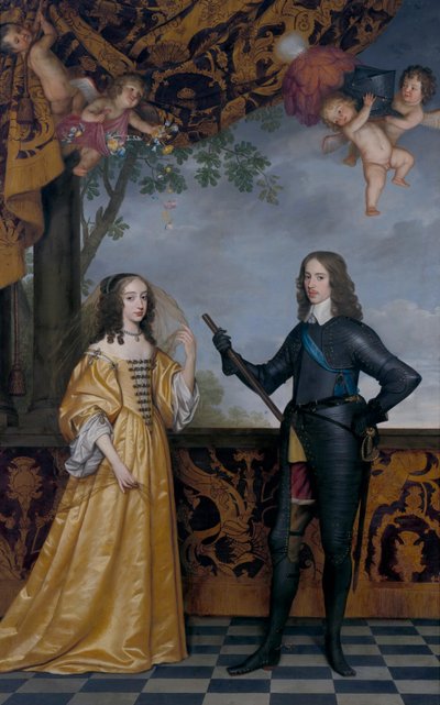 Double-portrait of William II, Prince of Orange, and his wife Mary Stuart by Gerrit van Honthorst